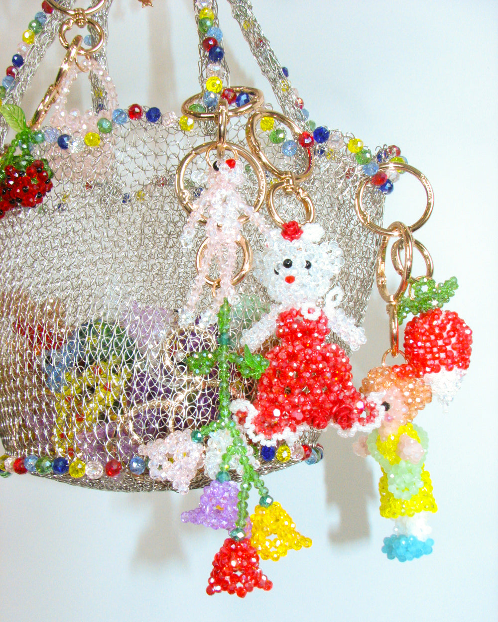 Rainbow Petunia Bag Charm