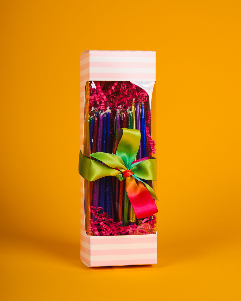 Colorful Metallic Menorah Candles