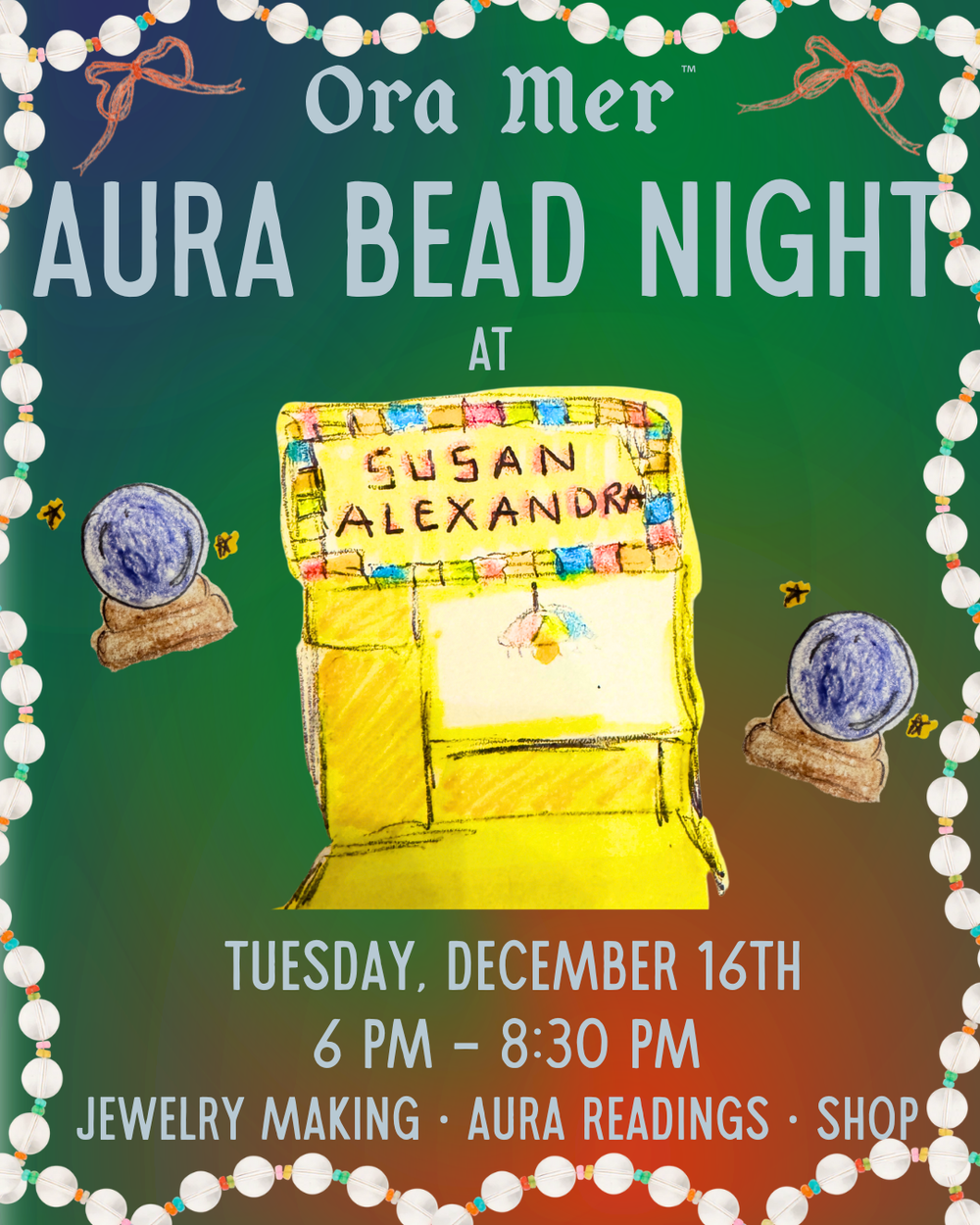 Aura Reading Bead Night with Ora Mer!