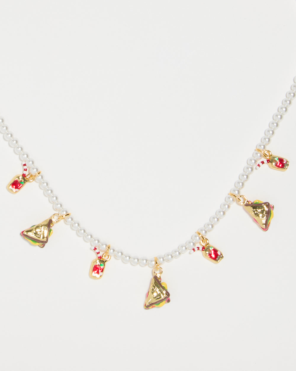 SAMPLE SALE Tiny Joys Necklace on Pearly Chain
