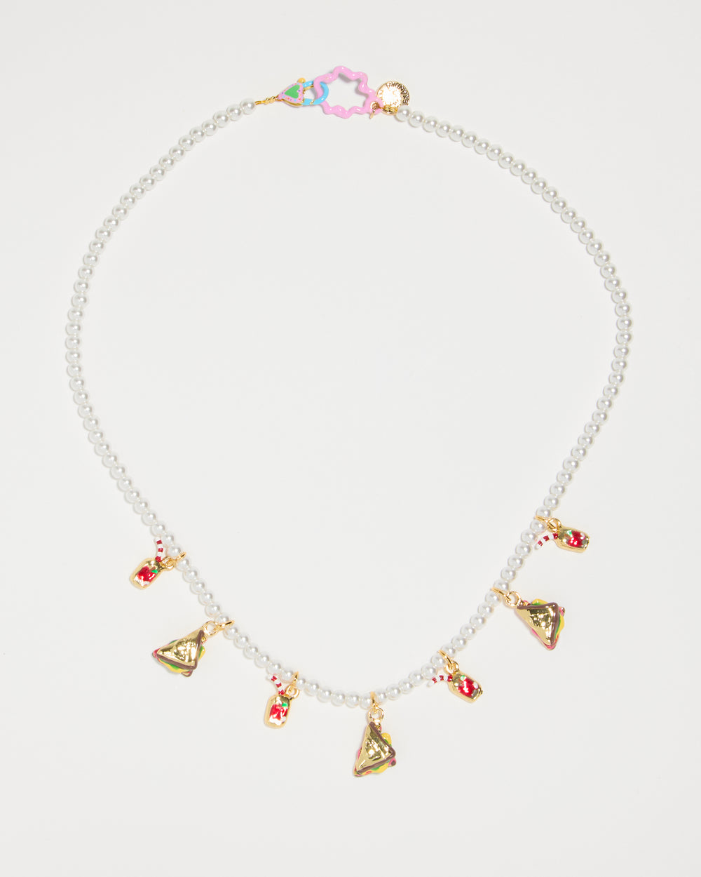 SAMPLE SALE Tiny Joys Necklace on Pearly Chain