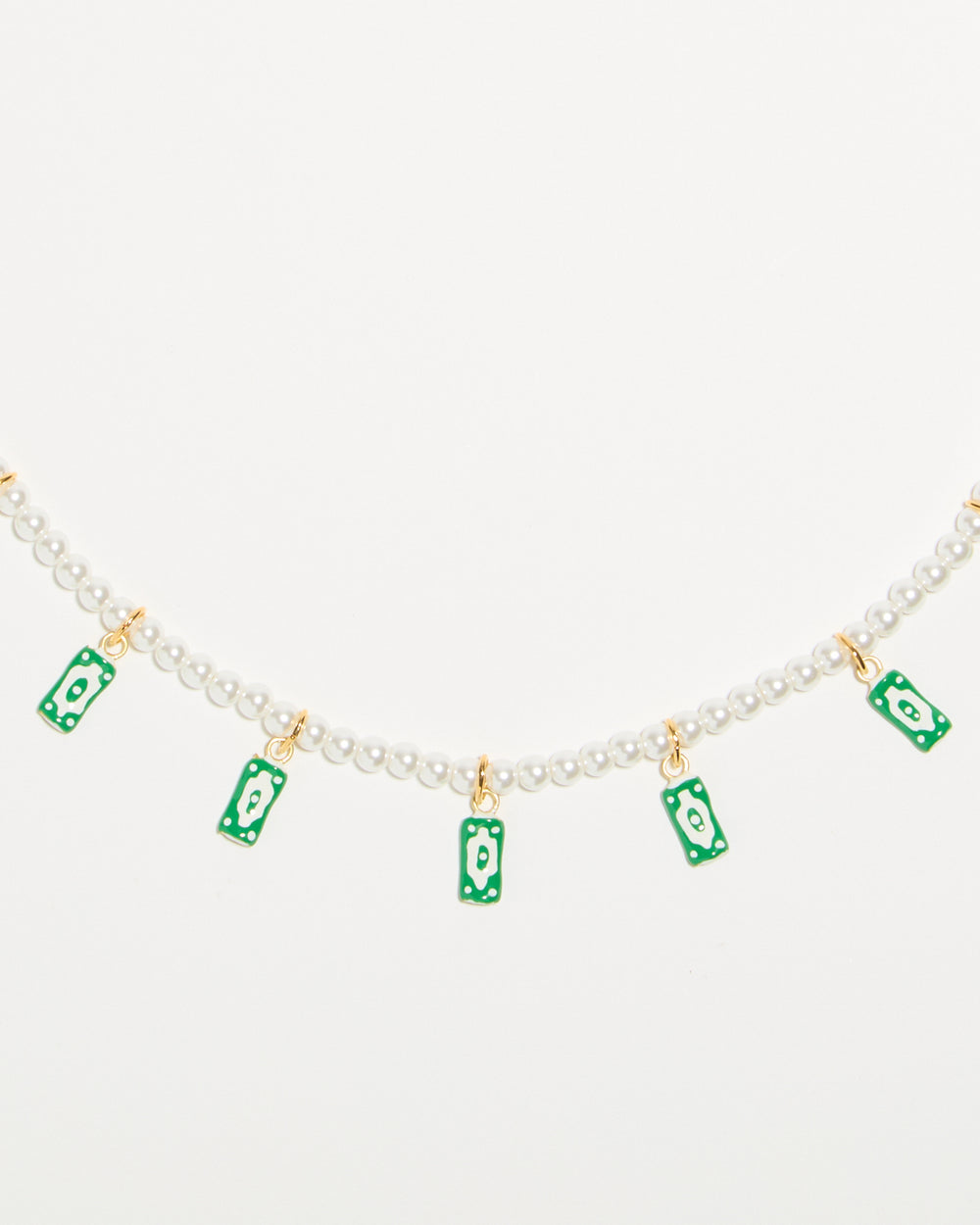 SAMPLE SALE Tiny Joys Necklace on Pearly Chain