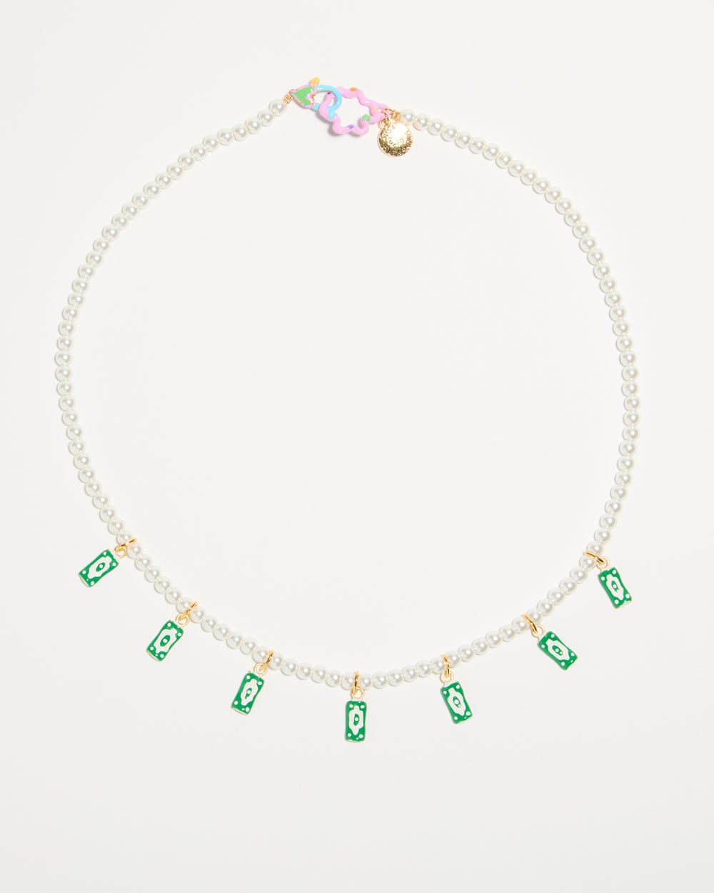 SAMPLE SALE Tiny Joys Necklace on Pearly Chain