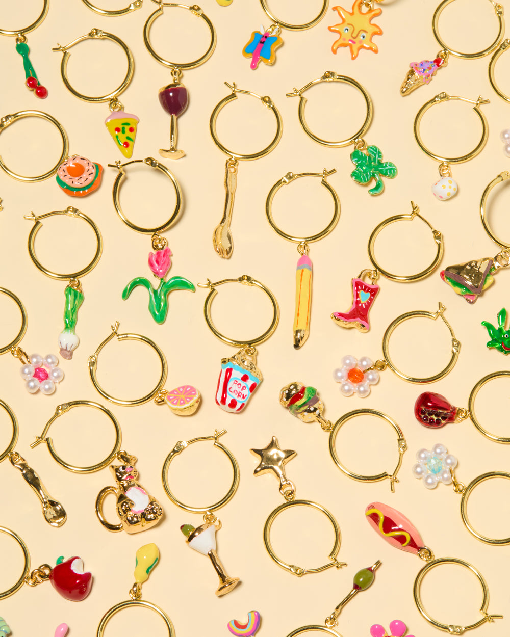 Bronze Tiny Joys Hoop Earrings Pair