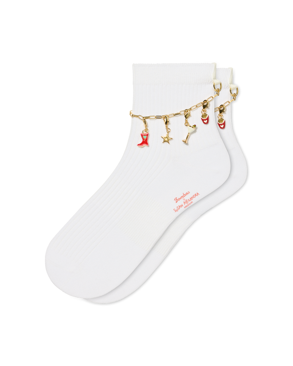 Bombas x SA Charms and Anklet Quarter Socks