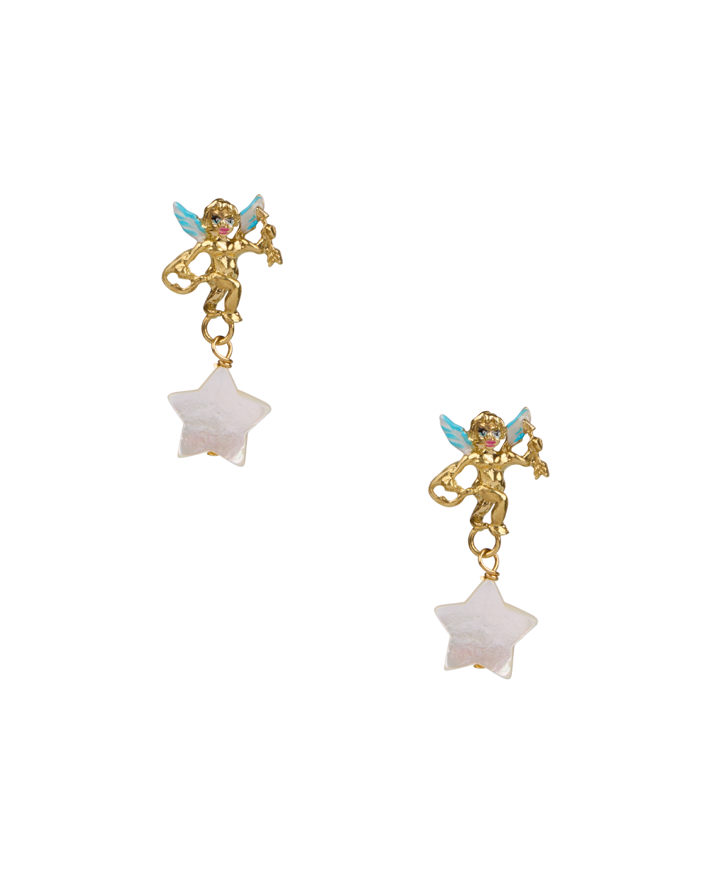 Eros Star Earrings in Bronze