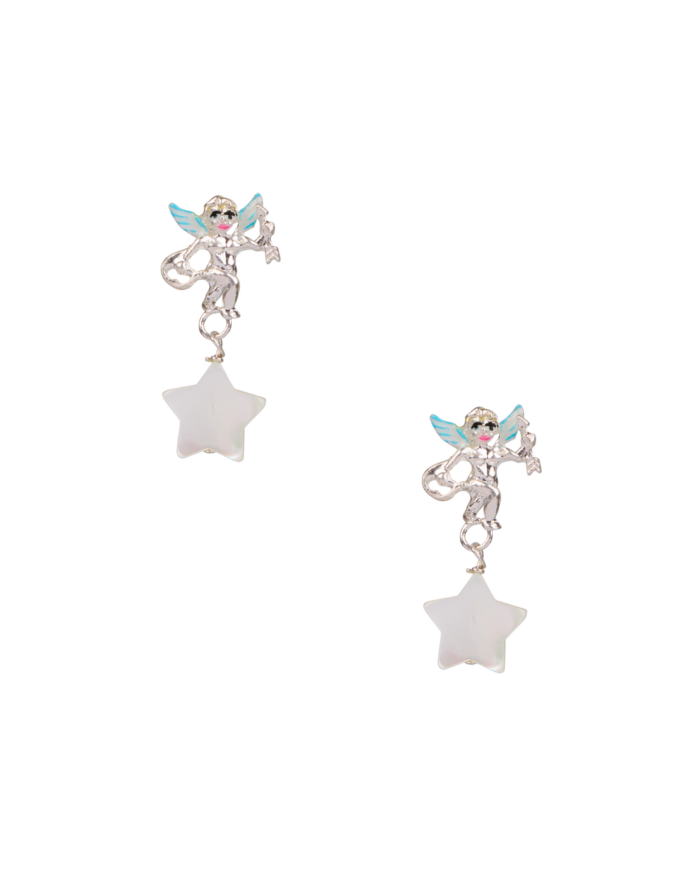 Eros Star Earrings in Sterling Silver