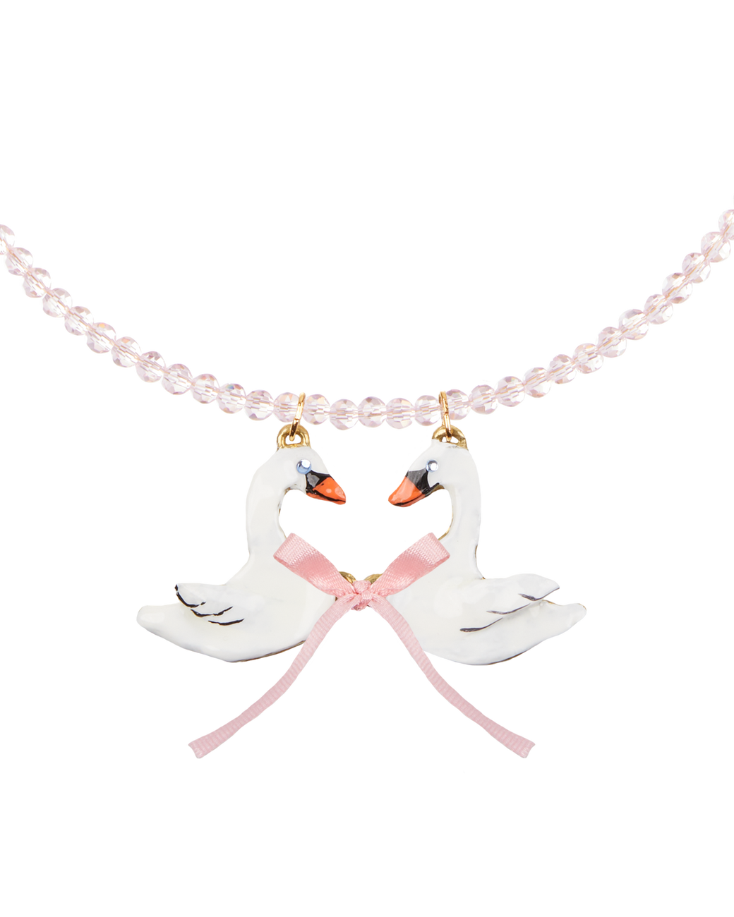 Kissing Swans Necklace