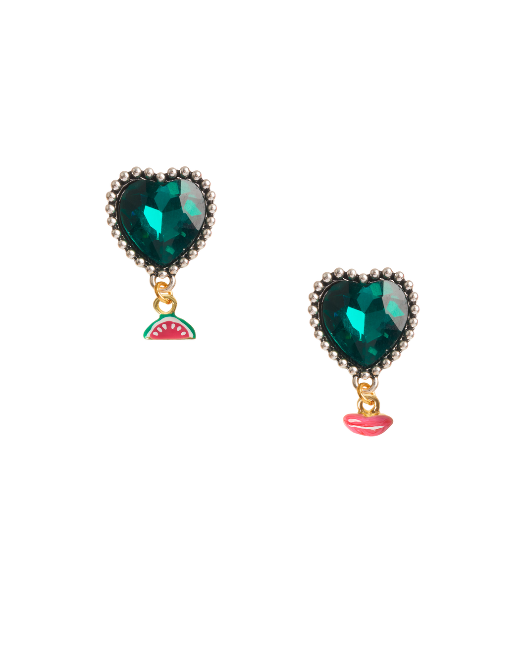 Candy Heart Clip-On Earrings