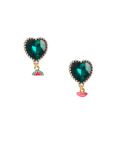 Candy Heart Clip-On Earrings