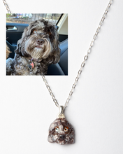 Load image into Gallery viewer, *CUSTOM* Pet Portrait Necklace in Silver