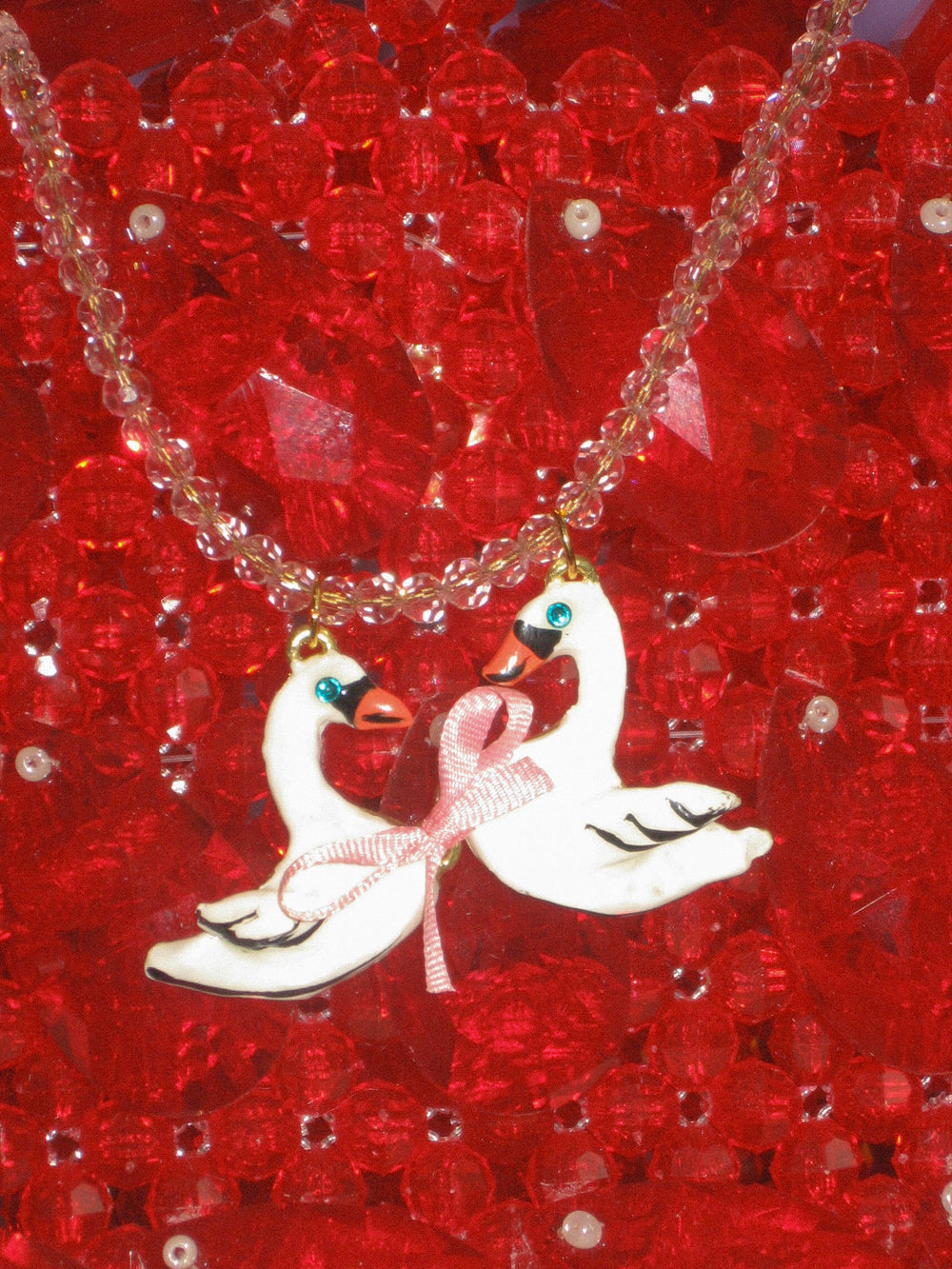 Kissing Swans Necklace