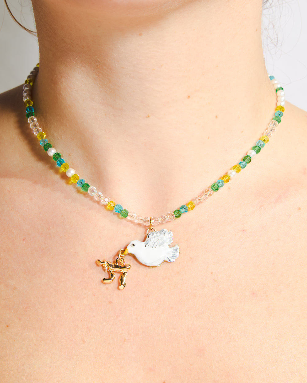 Peace, Dove, Happiness Necklace