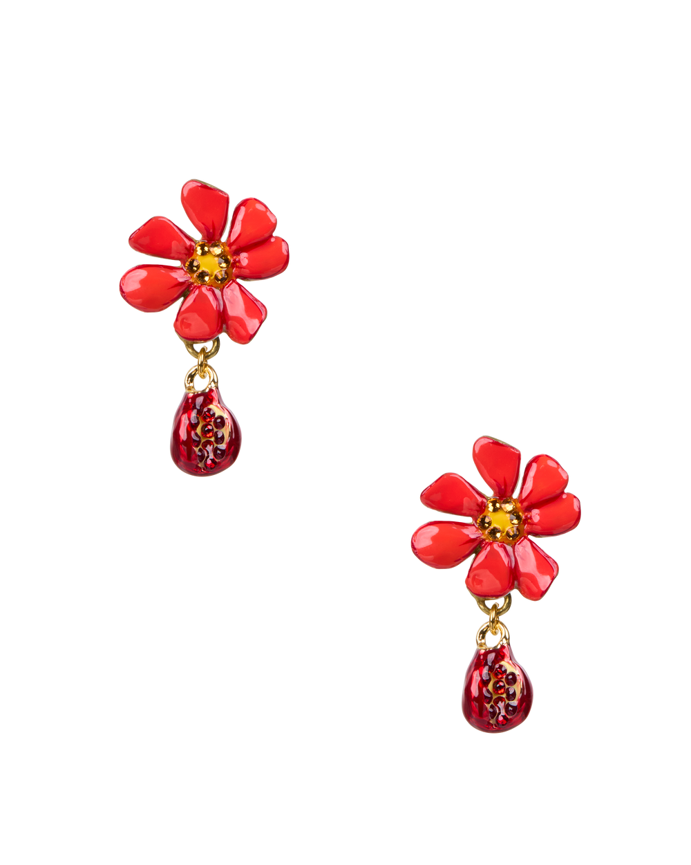 Pomegranate Flower Earrings