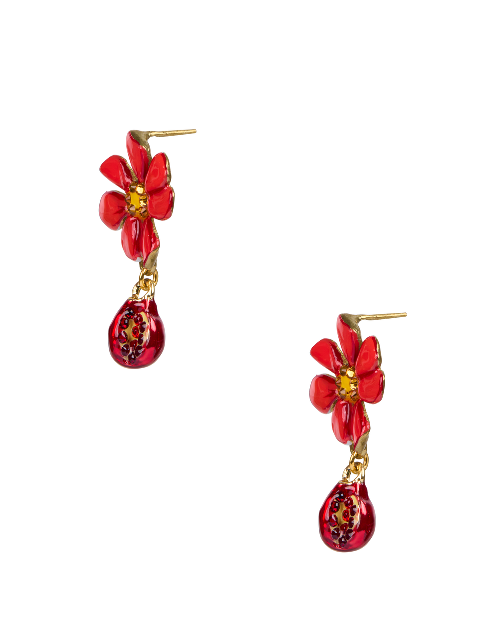 Pomegranate Flower Earrings