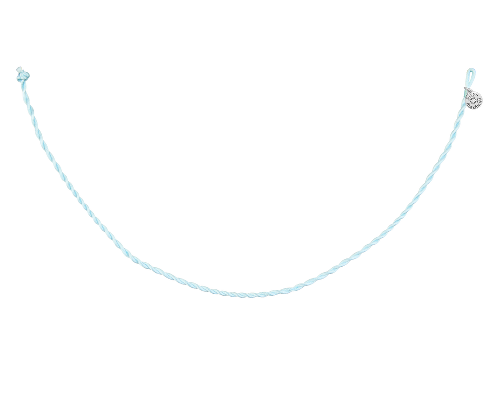 Chrome Tiny Joys Necklace on Wave Wishlette Cord