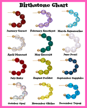 Load image into Gallery viewer, Zodiac Birthstone Hoops