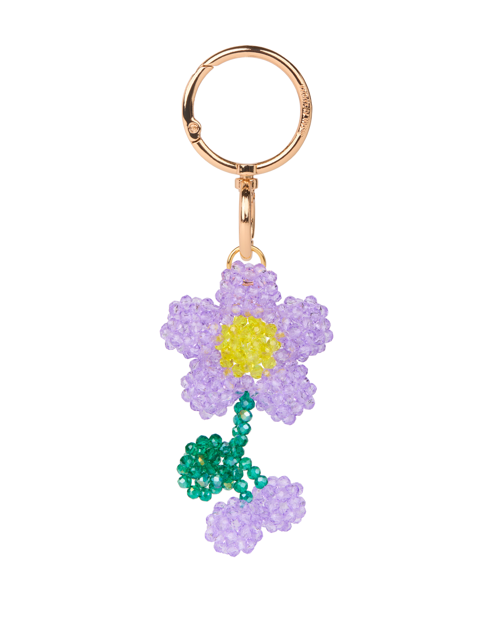 Purple Anime Flower Bag Charm