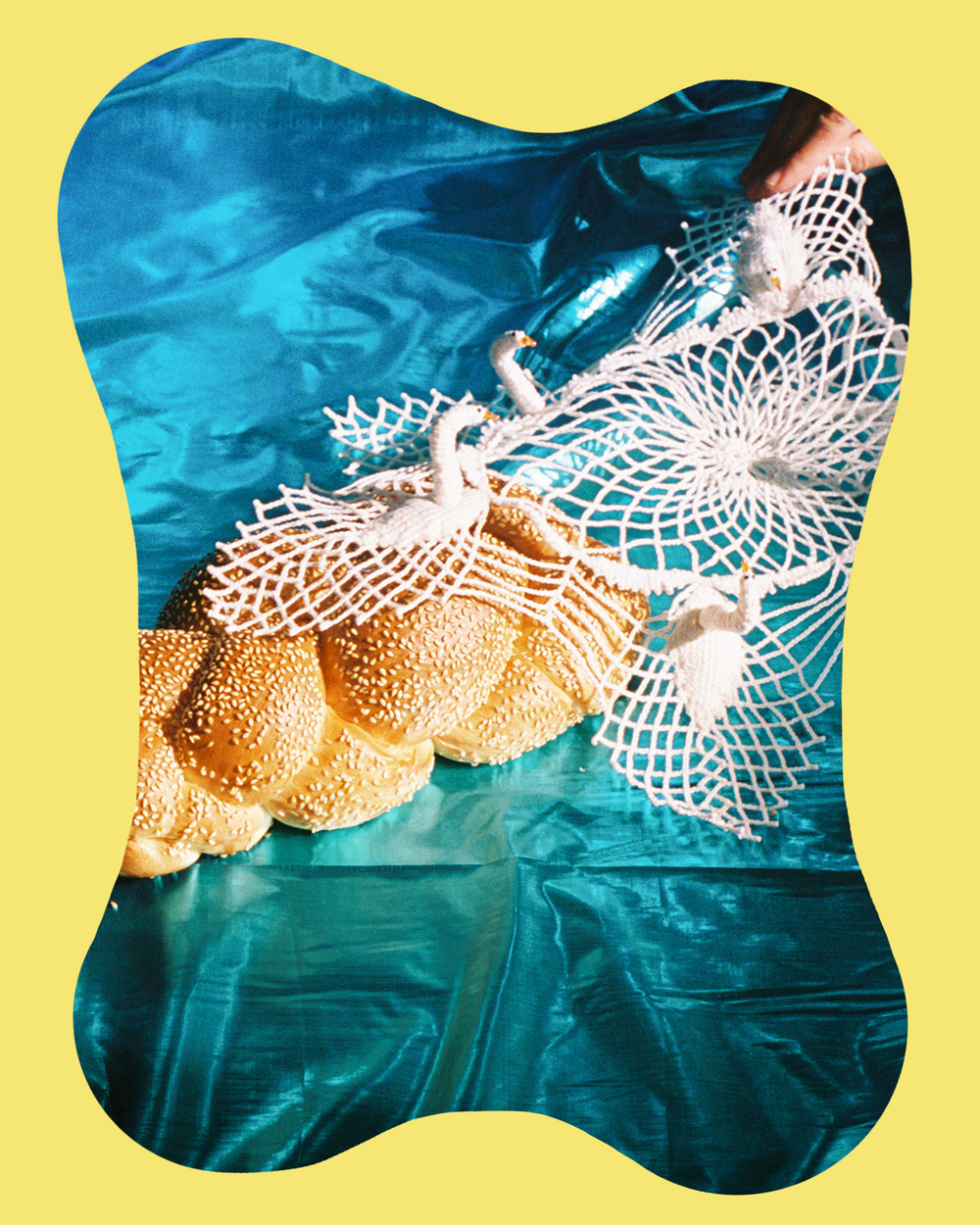 Swan Challah Cover