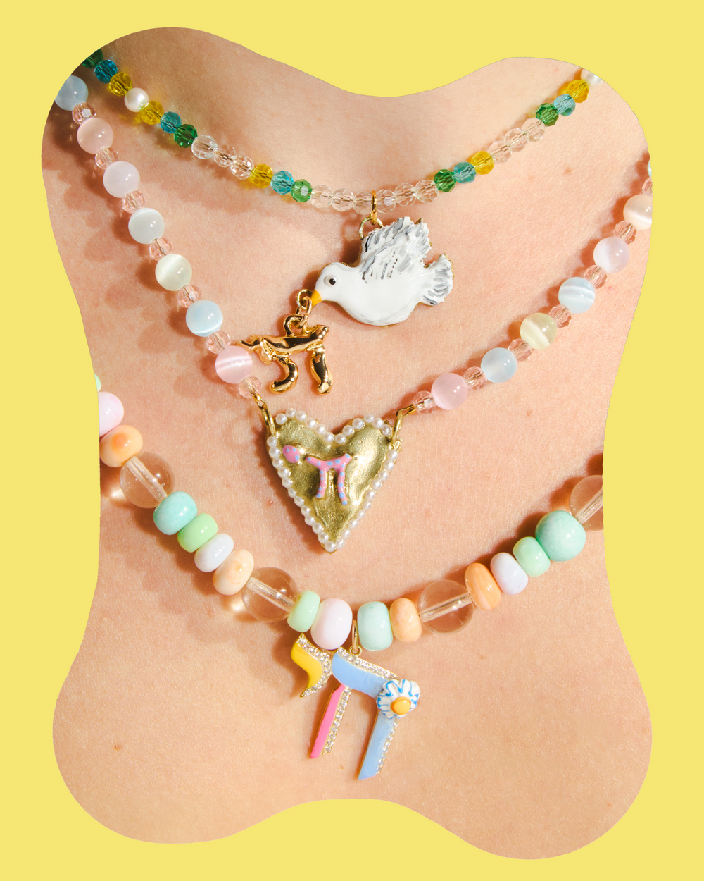 Peace, Dove, Happiness Necklace