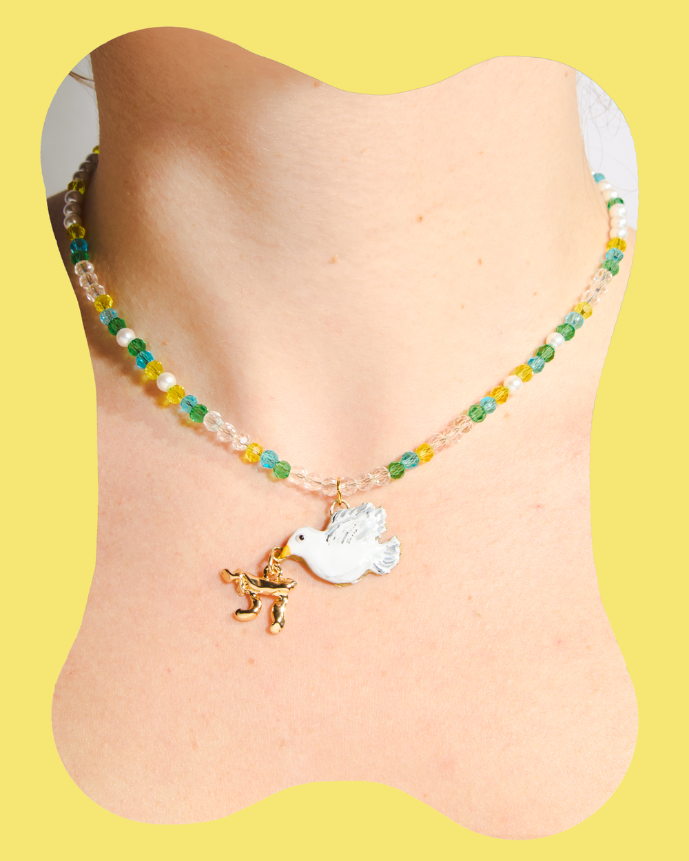 Peace, Dove, Happiness Necklace
