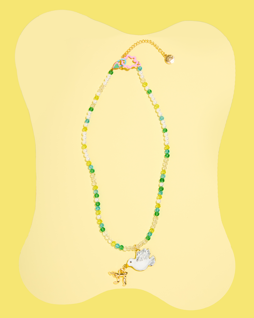 Peace, Dove, Happiness Necklace