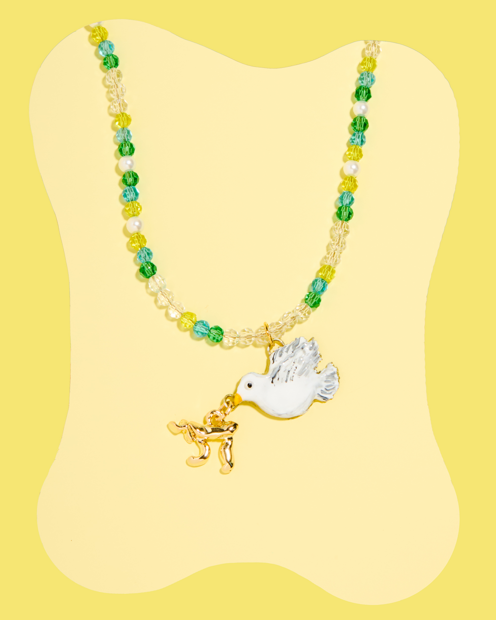 Peace, Dove, Happiness Necklace