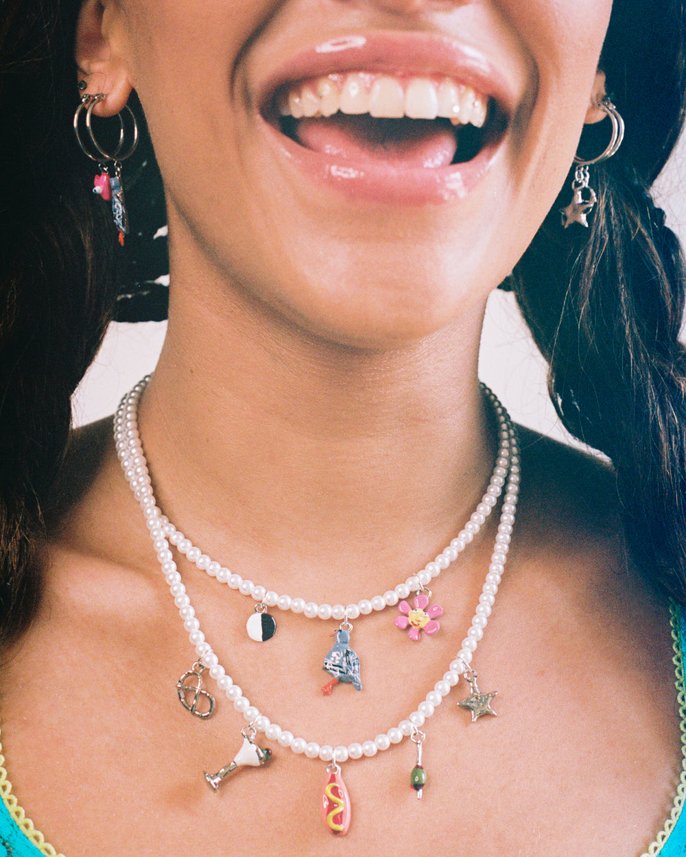 Chrome Tiny Joys Hoop Earring Single