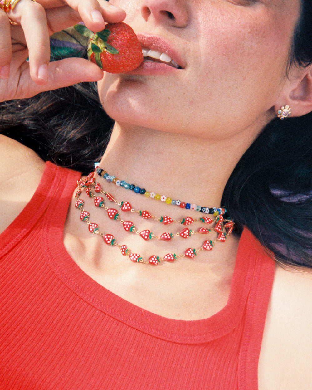 Strawberry Moon Necklace