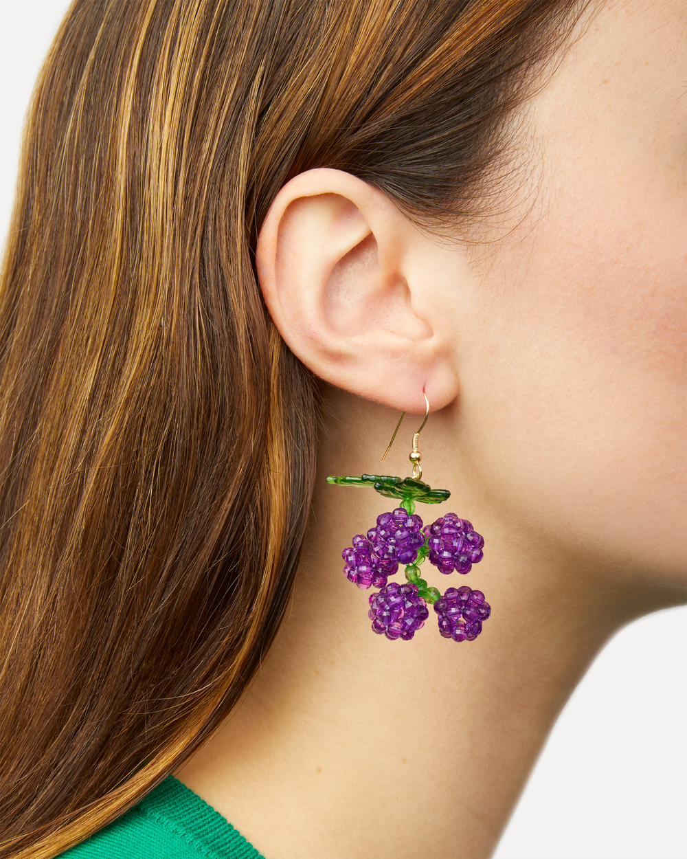 Grape Slushie Fruit Earrings