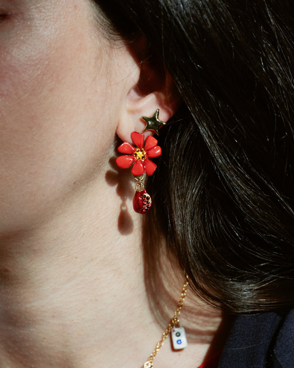 Pomegranate Flower Earrings