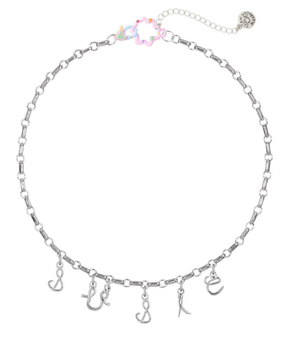 Sterling Silver Curtsy Letters Necklace