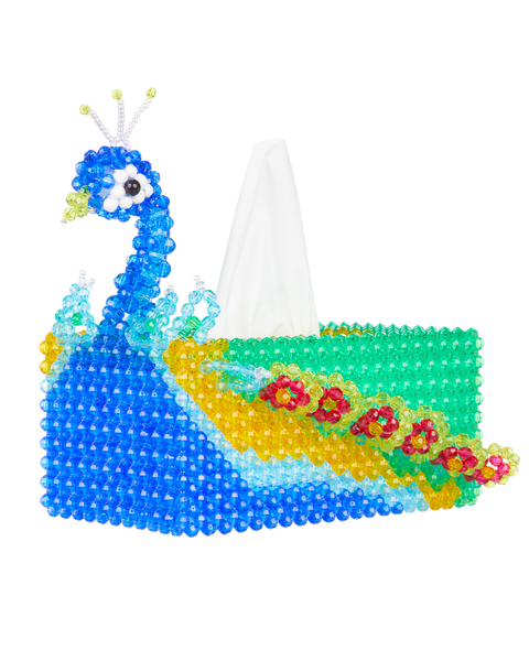 Peacock Tissue Box