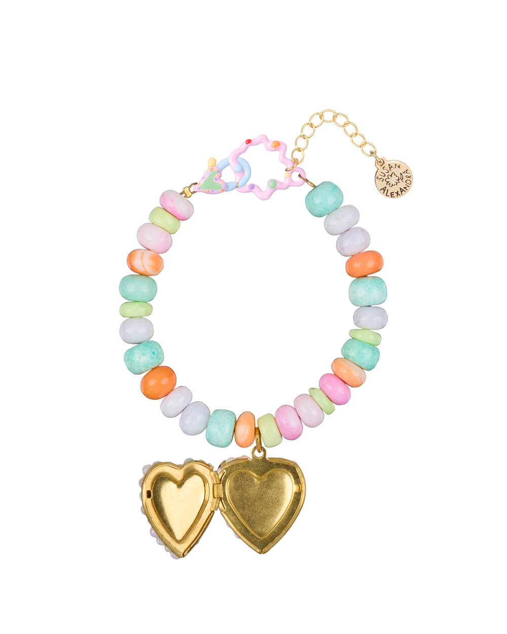 Candy Opal Bracelet with Mini Frost Locket