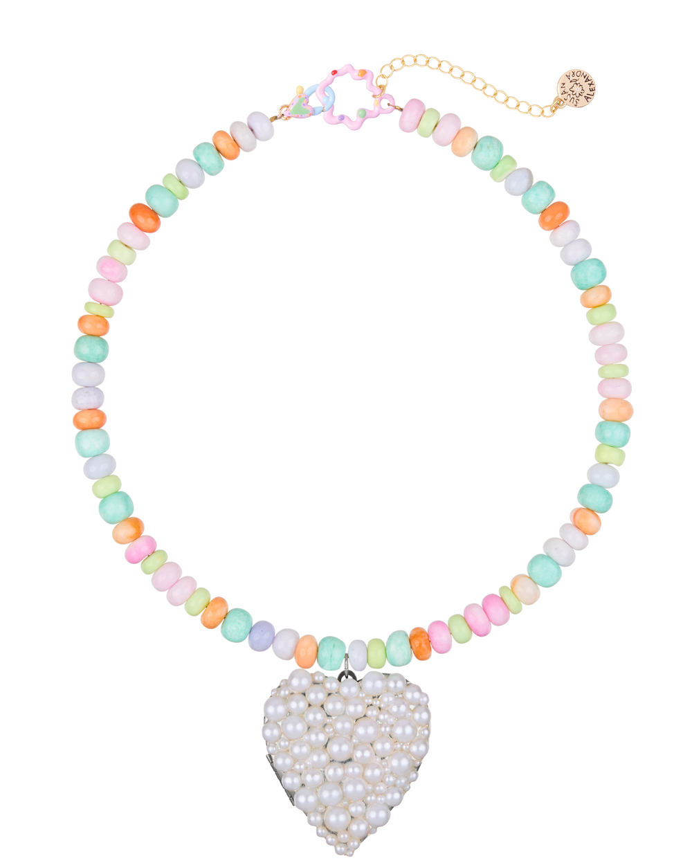 Candy Opal Necklace with Frost Locket