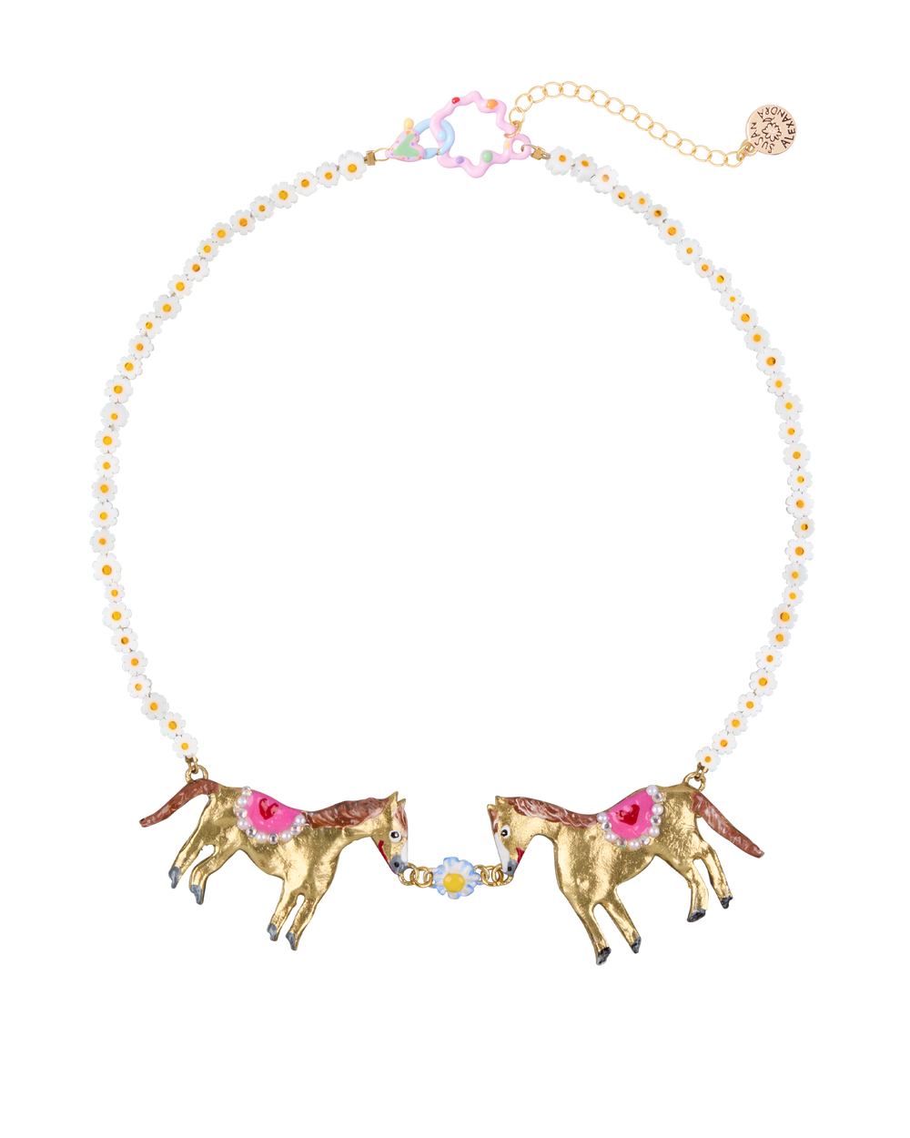 Kissing Horses Necklace