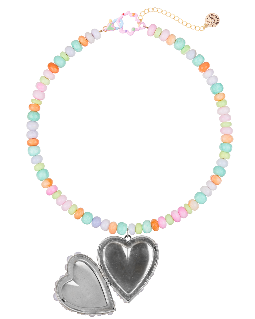 Candy Opal Necklace with Frost Locket