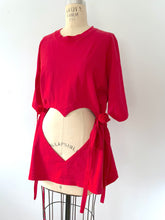 Load image into Gallery viewer, Sarah Aphrodite Double Heart Cut-Out Tee with Ties