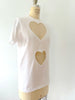 Sarah Aphrodite Double Heart Cut-Out Tee