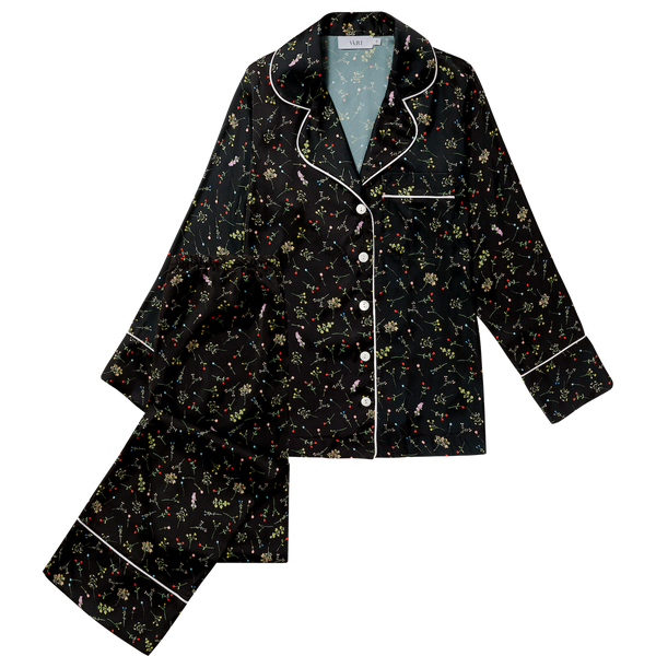 Vari Black Bloom Pajama Set